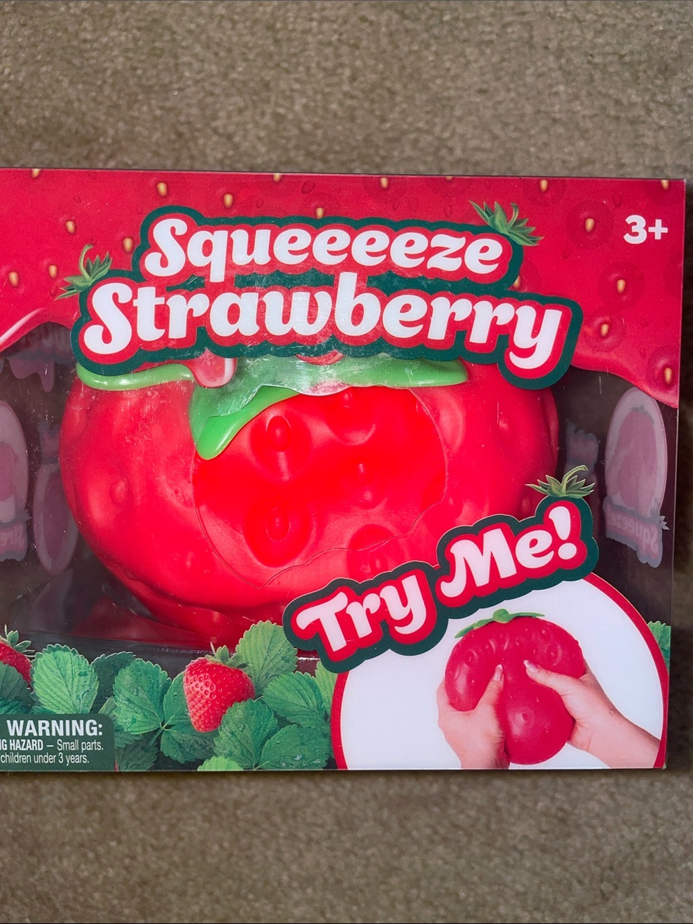 Strawberry Scented Stress squeeze  - Red